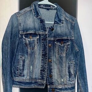 American Eagle Outfitters Dark Wash Denim Jacket